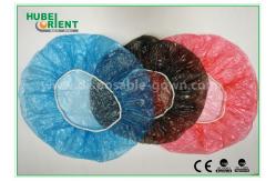 China Round Non Woven Disposable Bouffant Cap With Single Elastic supplier