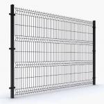 50*200MM 3D Curved Welded Mesh Fence  PVC Coated Garden Fence for sale