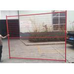 Red Coated Safety Pool 6ft Temporary Site Fencing For Construction for sale