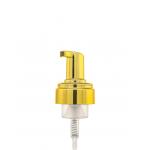 Luxury Gold Trim Cosmetic Pump Head  32mm Large Neck Heavy-Duty For Body Lotion Shampoo Frosted Finish for sale