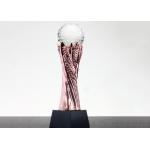 Custom Resin Trophy Cup With Crystal Ball For Soccer End - Year Award