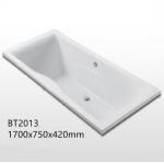 China High Gloss Acrylic Modern Built-in Tub 1700x750x420 Corner Drain Location for sale