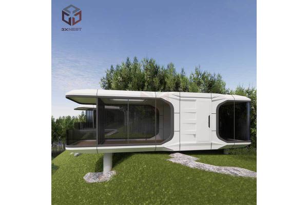 Fireproof Capsule Prefabricated Glamping Pods Homes 29.6m2