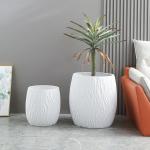Long Lasting Frost Resistant Fiber Clay Planters Easy Cleaning