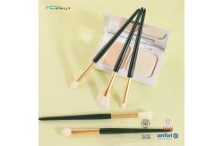 China Eyeshadow Brush Set 5Pcs Green Plastic Handle Eye Brushes Portable Nasal Shadow supplier