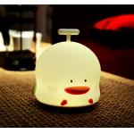 Soft Silicone Tabletop Night Light Lamp , 328g LED Duck Night Light ROHS for sale