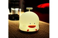 China Soft Silicone Tabletop Night Light Lamp , 328g LED Duck Night Light ROHS supplier