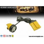 Yellow KL12LM 25000lux Mining corded miners Cap lamp 4 levels lighting with 12 ah battery for sale