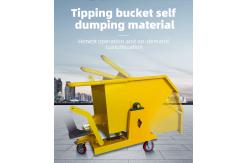 China 1.5CY Self Dumping Hopper Metal Forklift Dumping Bin supplier