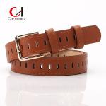 ODM Ladies Leather Belt Casual Hollowed Out Decoration Fake Needle Buckle Belt Jeans for sale