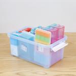 5L 15L Yards Clear Car Plastic Organizer Box With Handle