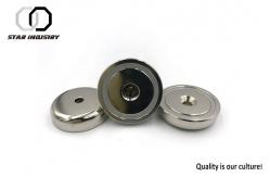 China Customized Neodymium Pot Magnets , Strong Neodymium Magnets With Screw supplier