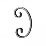 Solid Steel Bar Material Ornamental Iron Parts C / S Scroll Decor For Fence for sale