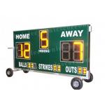 20'' 500mm Height Portable Baseball Scoreboard With Wheel Moving Stand for sale