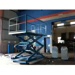 Cargo Stationary Hydraulic Lift Table Four Safety Handrail 1200mm Double Scissors for sale