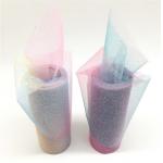 15cm 10 Yards Organza Tulle Rolls Rainbow Glitter Tulle With Crystal Sequin for sale