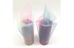 China 15cm 10 Yards Organza Tulle Rolls Rainbow Glitter Tulle With Crystal Sequin supplier