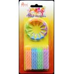 Multi Colored Memorial Days 12 pieces Spiral Birthday Candles for sale