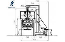 China Vegetable Durable Weight Filling System Weighing Packing Machine Easy To Operate supplier