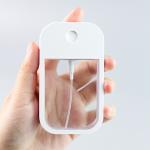 Transparent PETG Credit Card Perfume Bottle 45ml With Silicone Holder for sale