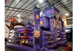 China Commercial Inflatable Fun City Halloween Pumpkins Purple Inflatable Castle supplier