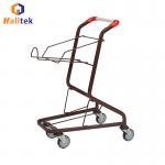 Double Layer Supermarket Shopping Trolley For Grocery 100KG Capacity for sale