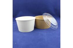 China disposable craft  paper salad bowl with printed paper cup  and  pet lid supplier
