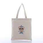 2019 New Eco Friendly Custom Logo Zipper Canvas Tote Cotton Shopping Bag for sale