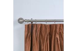 China Single Electroplated Curtain Rods Set With Iron Bracket 25MM Finials supplier