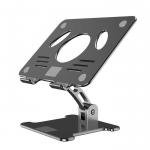 270*245*70MM Silver Adjustable Ergonomic Aluminum Metal Laptop Stand With Ventilated Design for sale