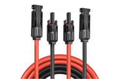 China Power Generation Solar Panel Power Cable With TPE Insulation Red Connector supplier