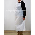 Flat Disposable Medical Aprons , Waterproof White Disposable Aprons Long Life for sale