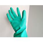 15mil 3D Diamond Grain Nitrile Heavy Duty Industry Gloves Flocking Puncture Oilproof Chemical Resistant for sale