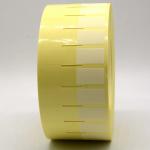 60x15-25mm Cable Adhesive Label 1mil Yellow Gloss Transparent Water Resistant Polyester Cable Label for sale