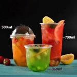 Round Bottom Disposable Plastic Cups Pp U Shape Cups For Cold Drinking for sale
