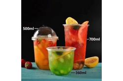 China Round Bottom Disposable Plastic Cups Pp U Shape Cups For Cold Drinking supplier