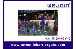 China Full Auto Access Control Flap Barrier Gate Anti reversing Turnstile Entry Systems supplier