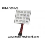Access Control System Stainless Steel Keypad 4x4 Matrix , vandal proof keypad for sale