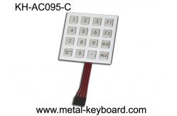 China Access Control System Stainless Steel Keypad 4x4 Matrix , vandal proof keypad supplier