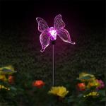 Butterfly Solar Powered LED Ground Lights RoHS RGB Color Changing Outdoor for sale