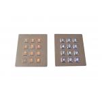 Industrial waterproof metal led backlit illuminated keypad with 0.45mm short stroke for sale