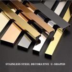 Colorful Stainless Steel U Trim Decorative Stainless Steel Tile Trim 12mm for sale