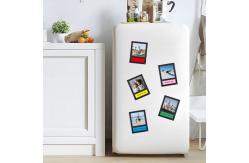 China Custom Size Magnetic Photo Pocket Black With Dry Erase Label supplier