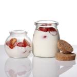 BPA Free Sealable Glass Pudding Jars Clear Transparent OEM for sale