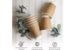 China Double PE Coating Recyclable Coffee Disposable Paper Cups With Paper Lid supplier