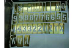 China Custom Yellow Brass Interlocking Stencils 1.5inch Character Height supplier