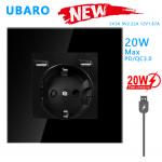 EU Standard Electric Wall Socket And Convenient With USB Port
