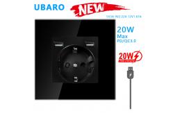 China EU Standard Electric Wall Socket And Convenient With USB Port supplier