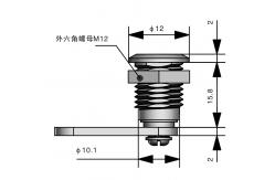 China Triangle Solt Quarter Turn Cabinet Locks Brass Material Key Latch Cam Lock supplier
