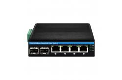China Olycom Solar PoE Switch 4 Port DIN Rail Gigabit Unmanaged DC24V Input supplier